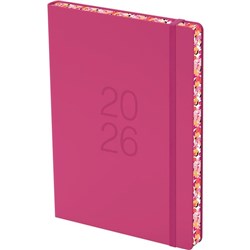 Collins A51 Coloured Edge Diary A5 Day Per Page 2026 Pink
