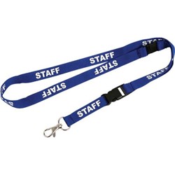 Rexel Staff Printed Lanyards, Blue, Pack of 5