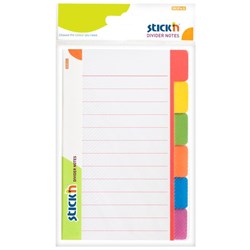 Stick'n Notes Magic Divider 148 x 98mm Assorted Neon Colours, 60 Sheets