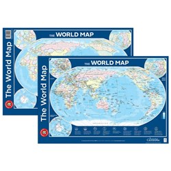 Learning Can Be Fun Map Of The World Double Sided 740x493mm