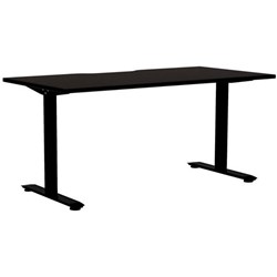 Klever Single User Desk Scallop Top 1500mm Black/Black
