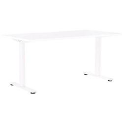 Klever Single User Desk Scallop Top 1500mm Snowdrift/White