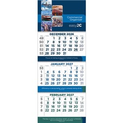Easy2C Shipping Calendar Three Months To View 2027