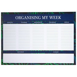 OfficeMax A4 Desk Pad Week To View Undated Midnight Palm