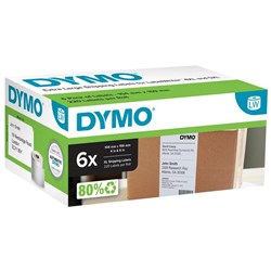Dymo LabelWriter Shipping Labels Extra Large 104x159mm White, Carton of 6