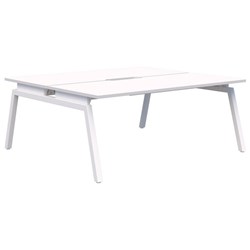 Accent Balance Angle 2 Pod Desk 1200x800mm Snowdrift/White