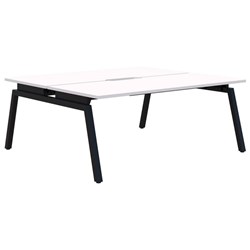 Accent Balance Angle 2 Pod Desk 1200x800mm Snowdrift/Black