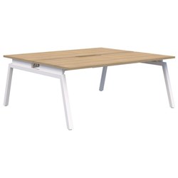 Accent Balance Angle 2 Pod Desk 1200x800mm Classic Oak/White