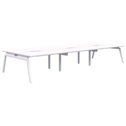 Accent Balance Angle 6 Pod Desk 1200x800mm Snowdrift/White