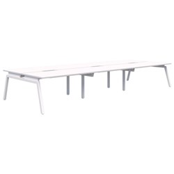 Accent Balance Angle 6 Pod Desk 1500x800mm Snowdrift/White