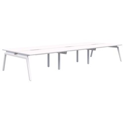 Accent Balance Angle 6 Pod Desk 1800x800mm Snowdrift/White