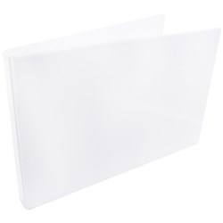 Marbig Overlay Ringbinder Landscape A3 3 Ring 38mm White