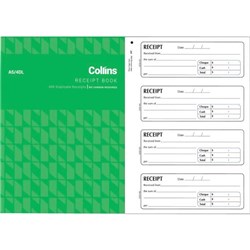 Collins A5/4DL Receipt Book FSC NCR Duplicate Set of 400