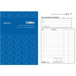 Collins A6/50DLH Tax Invoice Book FSC NCR Duplicate Set of 50