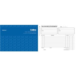 Collins 78/50DL1 Tax Invoice Book NCR Duplicate Set of 50