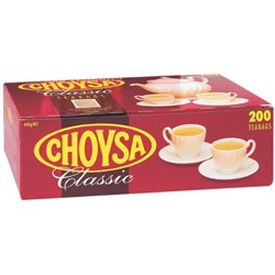 Choysa Classic Tagless Tea Bags, Box of 200
