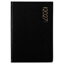Collins A52 Diary A5 2 Days To A Page 2027 Black