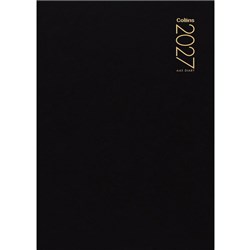 Collins A43 Diary A4 Week To View 2027 Black