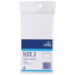 Croxley E13 Envelopes Seal Easi White 92x165mm, Pack of 20