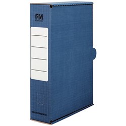 FM Coloured Storage Box File Foolscap Blue