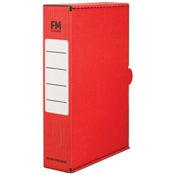FM Coloured Storage Box File Foolscap Red