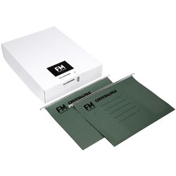 FM Crystalfile Suspension Files A4 Green, Box of 50