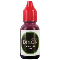 Dixon Self-Inking Stamp Ink Refill 15ml Red