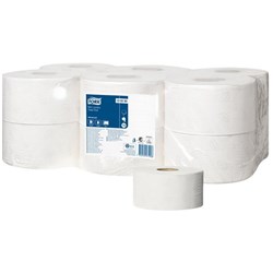 Tork T2 Advanced Recycled Jumbo Mini Toilet Tissue 2 Ply 120280 170m, Carton of 12