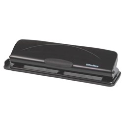 OfficeMax Fixed 3 Hole Punch 10 Sheet Black