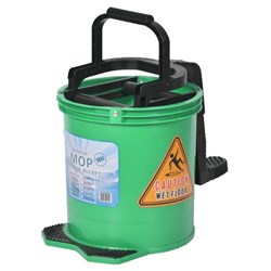 Pure Clean Premium Plastic Wringer Bucket 16L Green