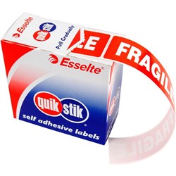 Quik Stik Fragile Dispenser Labels, Pack of 90