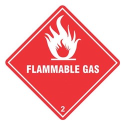 Shipping Label Flammable Gas 2 99x99mm, Roll of 500
