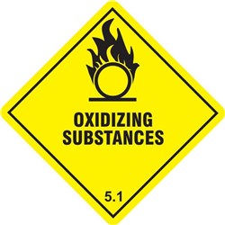 Shipping Label Oxidizing Substances 5.1 99x99mm, Roll of 500