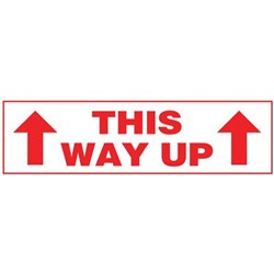 Shipping Label This Way Up 30x127mm Red on White, Box of 250