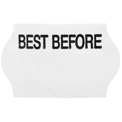 Meto Gun Labels Best Before Freezer 18x11mm White, Roll of 1500