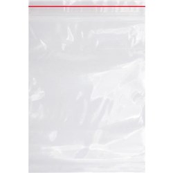 Heavy Duty Resealable Plastic Bags 155x230mm 70 Micron Clear, Pack of 50