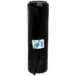 OfficeMax Wheelie Bin Rubbish Bag 750 x 400 x 1470mm 40 Micron 240L Black, Roll of 25