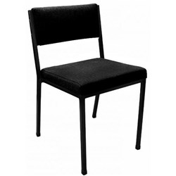 MS2 Stacker Chair Black Frame Black Fabric