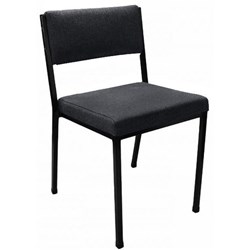 MS2 Stacker Chair Black Frame Graphite Grey Fabric