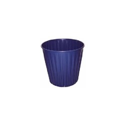 Fluteline Metal Rubbish Bin 15L 30cm Blue