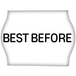 Meto Gun Labels Best Before Freezer 22x16mm White, Roll of 1000