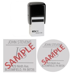 Colop Q30 Square/Round Custom Made Stamp 30x30mm Complete With Rubber Die