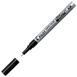 Pilot Super Colour Silver Permanent Marker Fine Tip