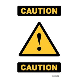 Caution Safety Sign 240x340mm