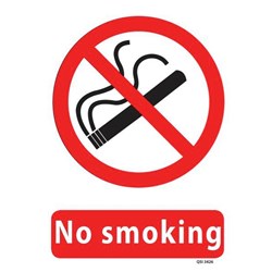 No Smoking Safety Sign 240x340mm