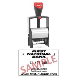 Colop 2660 Custom Made Dater Stamp 58x37mm Single Colour Ink Pad