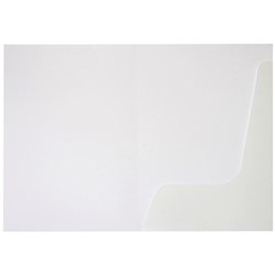 FM Presentation Folder 1 Pocket Gloss White, Pack of 50
