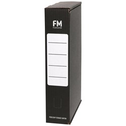 FM Coloured Storage Box File Foolscap Black