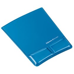 Fellowes Mouse Pad & Gel Wrist Rest Blue