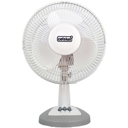 Goldair Desk Fan 2 Speed Oscillating 230mm White
